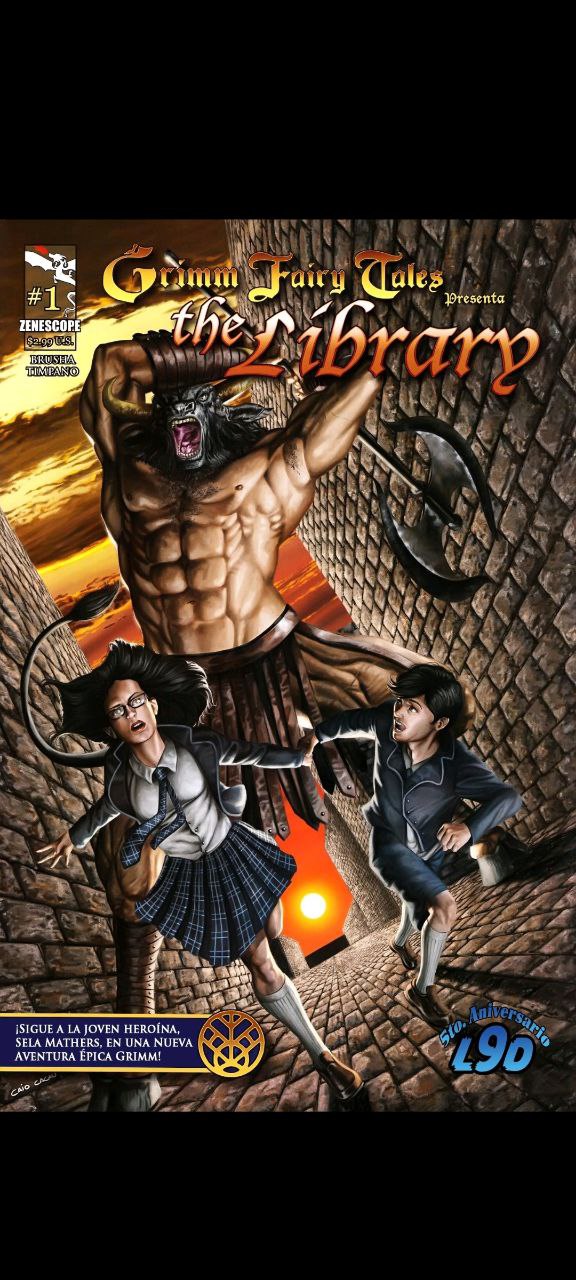 Portada ampliada de Grimm Fairy Tales presents The Library
