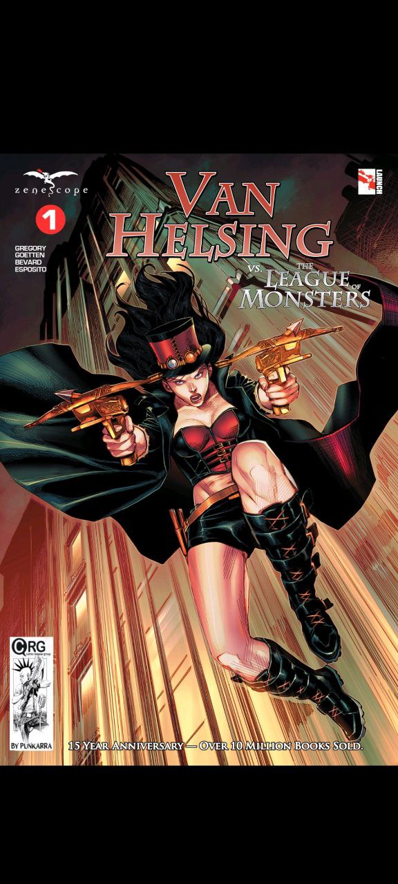 Portada ampliada de Van Helsing vs. The League of Monsters