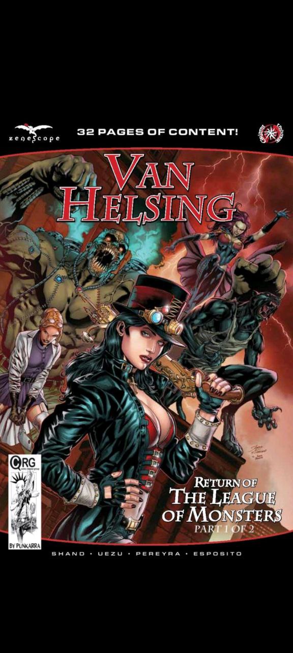 Portada ampliada de Van Helsing