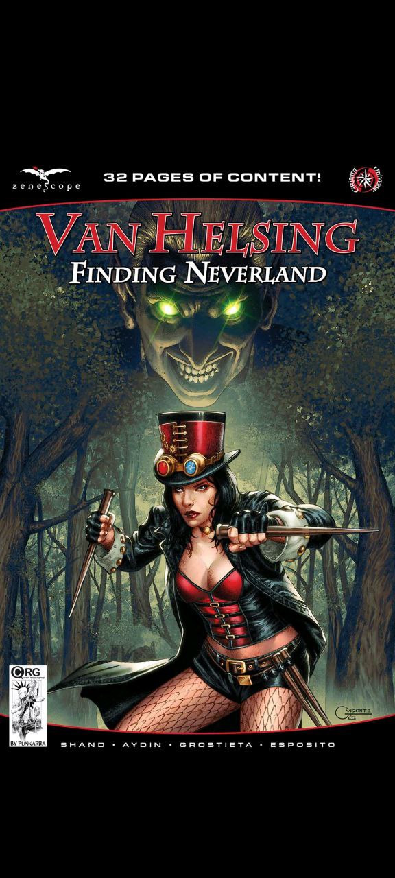 Portada ampliada de Van Helsing Finding Neverland