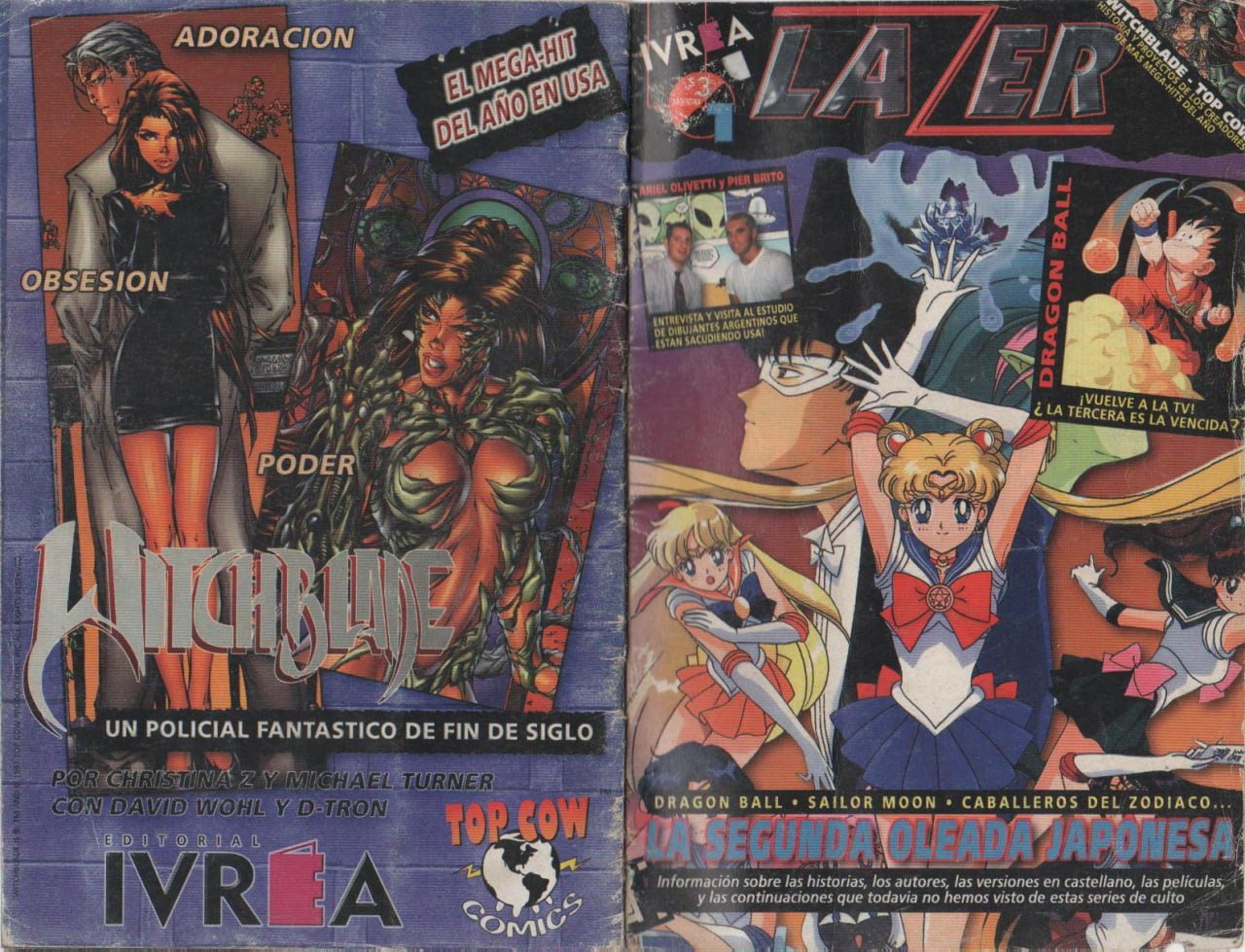 Portada ampliada de Lazer fue una revista publicada por Editorial Ivrea dedicada a la información analítica sobre animación y cómics princip