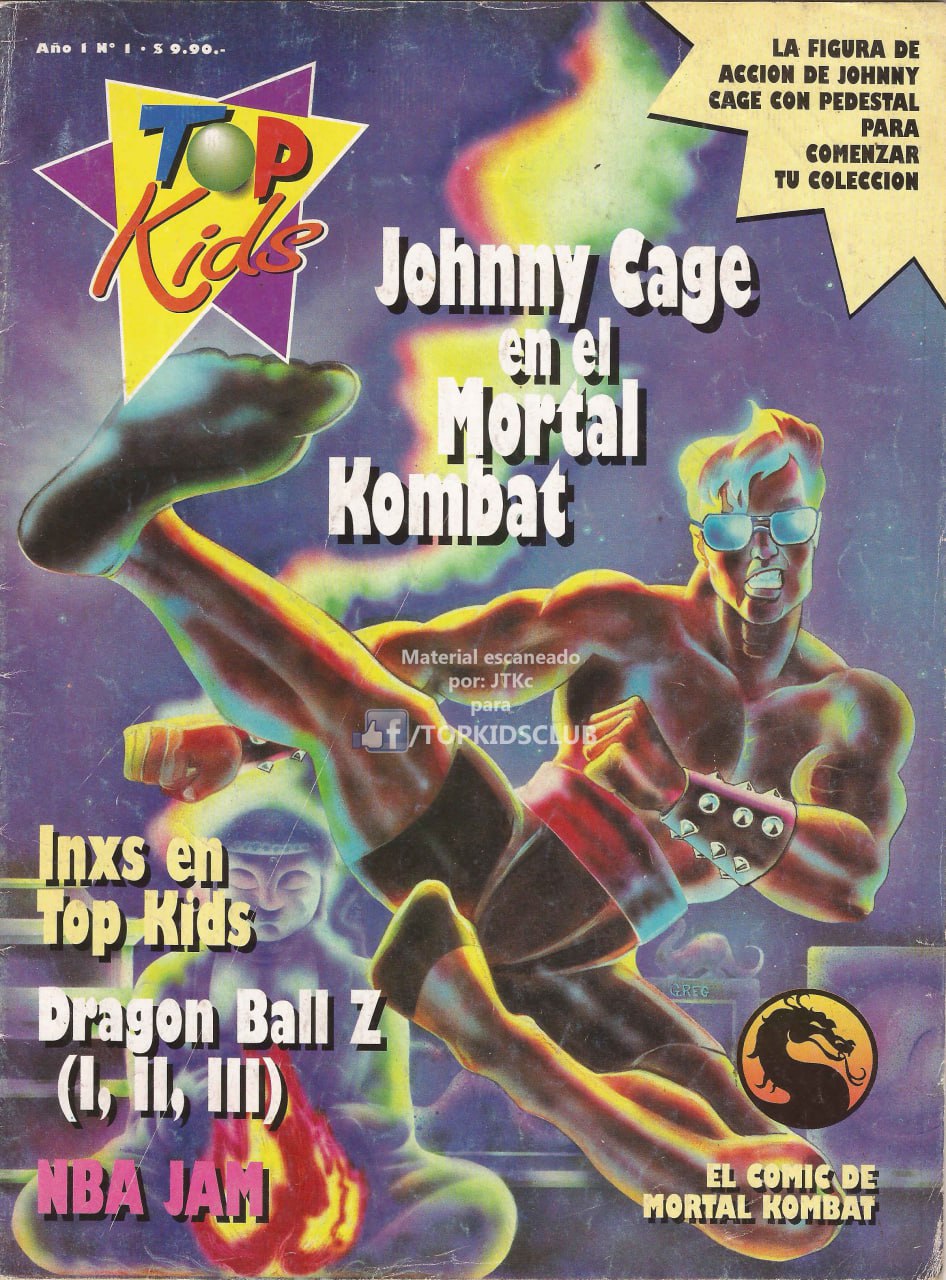 Portada ampliada de Johnny Cage en el Mortal Kombat