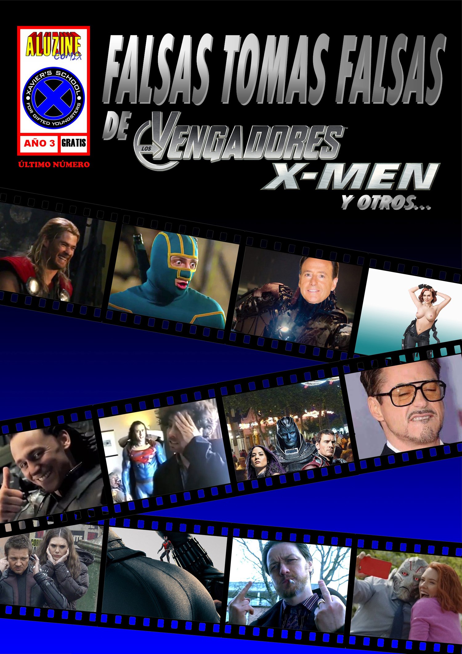 Portada ampliada de FALSAS TOMAS FALSAS DE VENGADORES X-MEN Y OTROS...