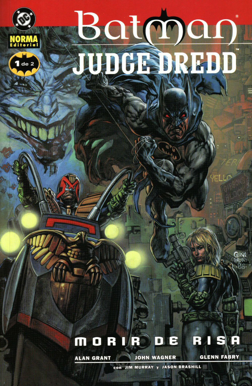 Portada ampliada de Batman Judge Dredd