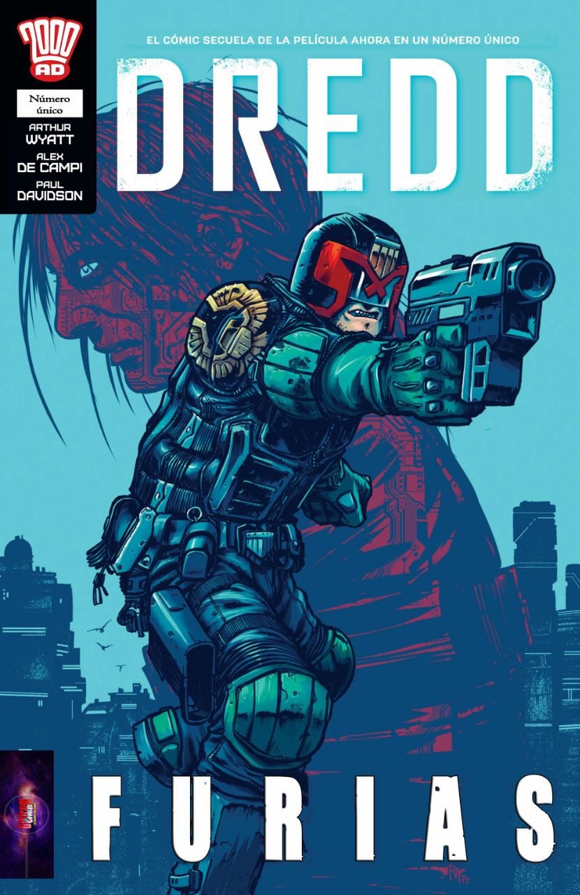 Portada ampliada de Dredd Furias