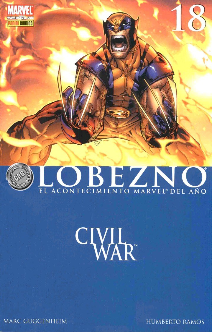 Portada ampliada de Lobezno Civil War