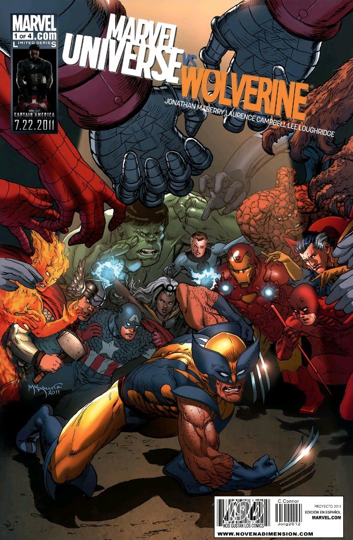 Portada ampliada de MARVEL UNIVERSE VS WOLVERINE