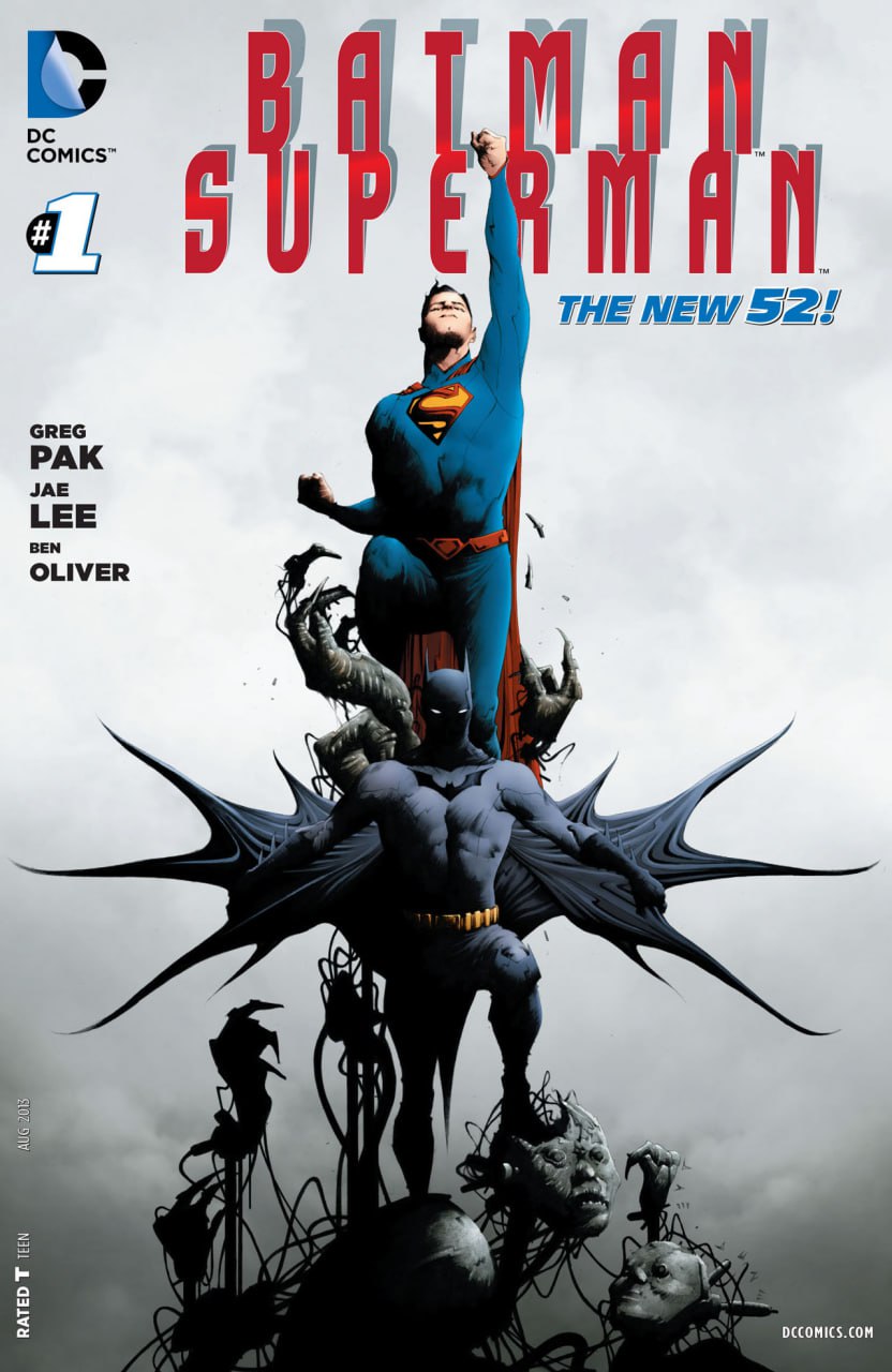 Portada ampliada de BATMAN SUPERMAN THE NEW 52!