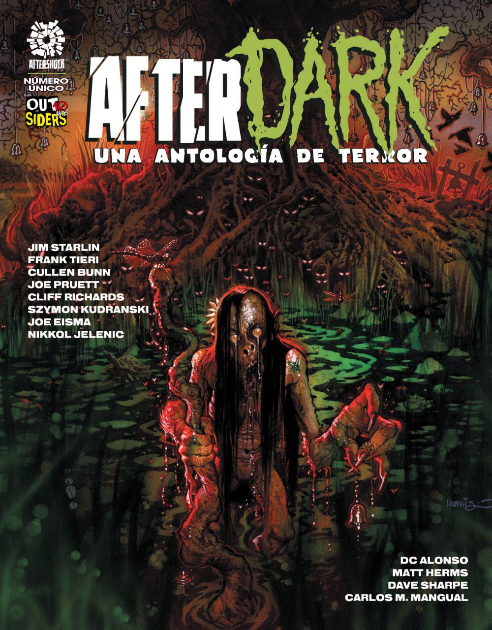 Portada ampliada de AFTER DARK UNA ANTOLOGÍA DE TERROR