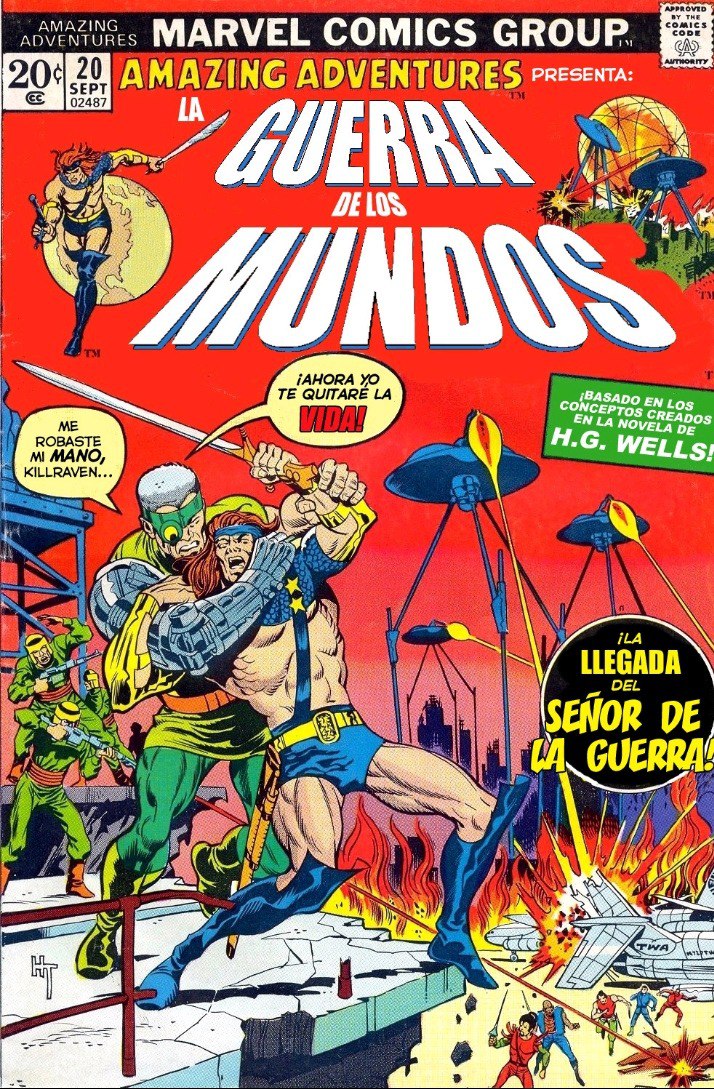 Portada ampliada de La Guerra de los Mundos