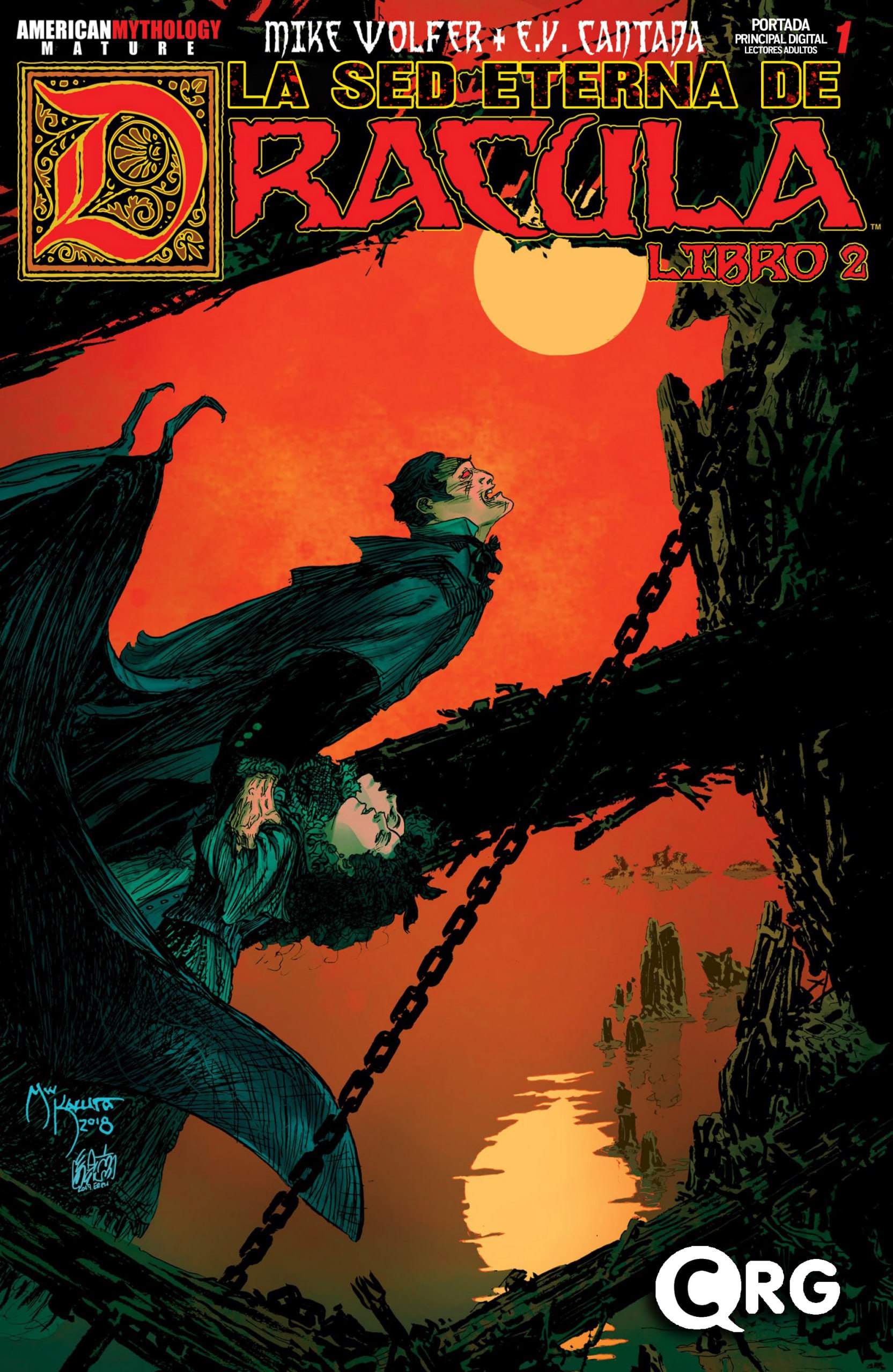 Portada ampliada de La sed eterna de Dracula