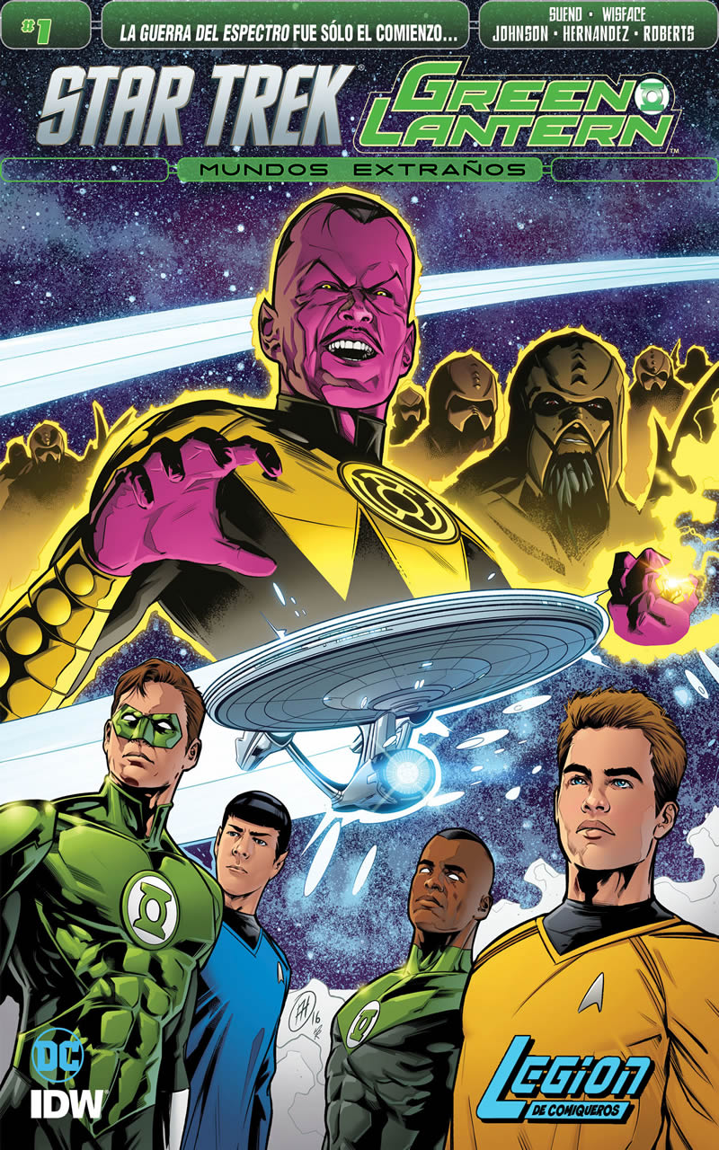 Portada ampliada de STAR TREK GREEN LANTERN MUNDOS EXTRAÑOS