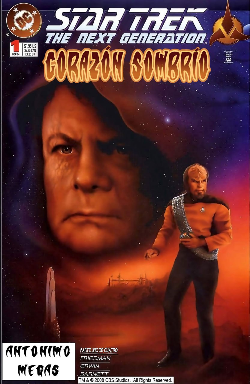 Portada ampliada de Star Trek The Next Generation Corazón Sombrío