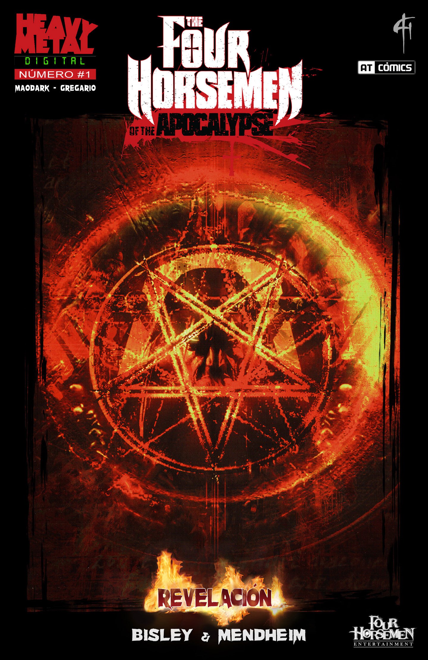 Portada ampliada de THE FOUR HORSEMEN OF THE APOCALYPSE