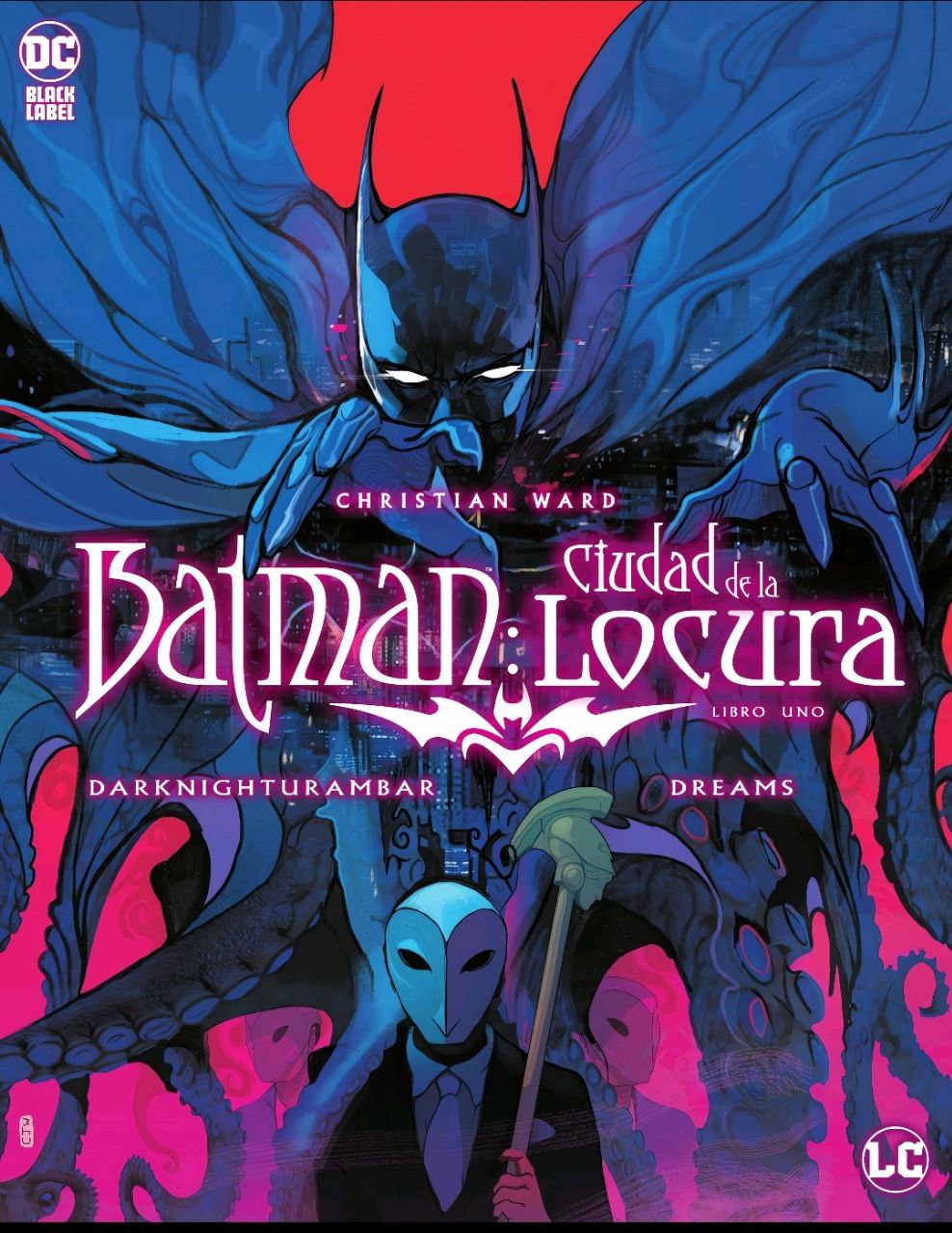 Portada ampliada de Batman: Ciudad de la Locura