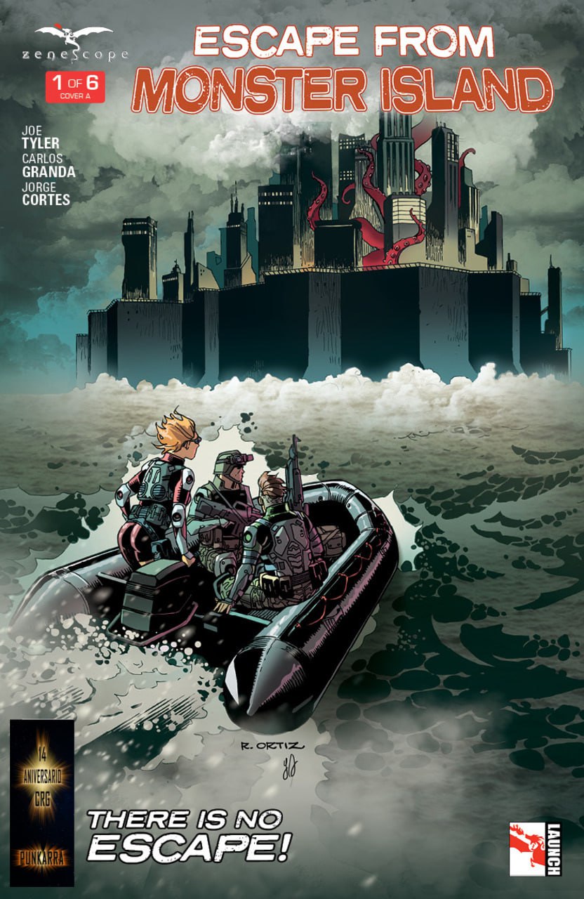 Portada ampliada de ESCAPE FROM MONSTER ISLAND