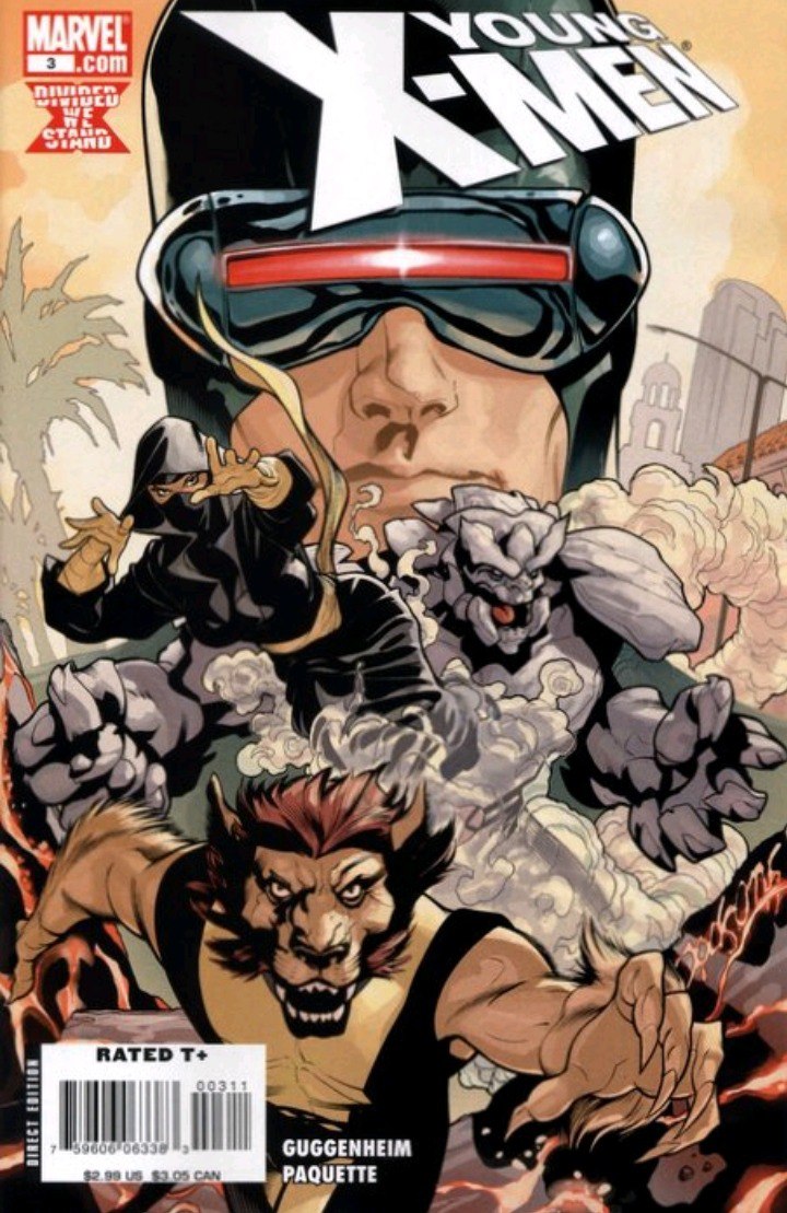 Portada ampliada de Young X-Men
