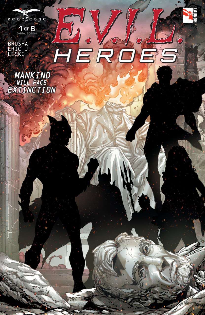 Portada ampliada de EVIL HEROES