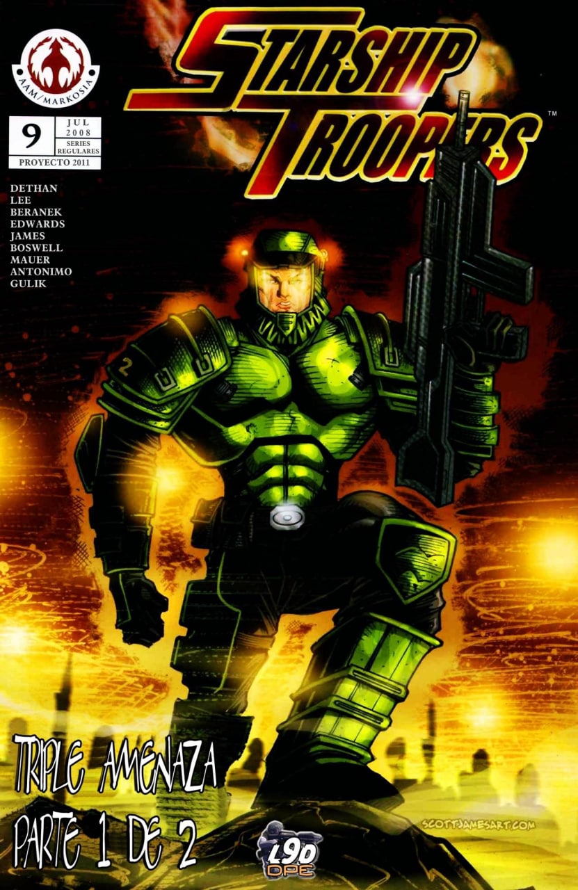 Portada ampliada de Starship Troopers
