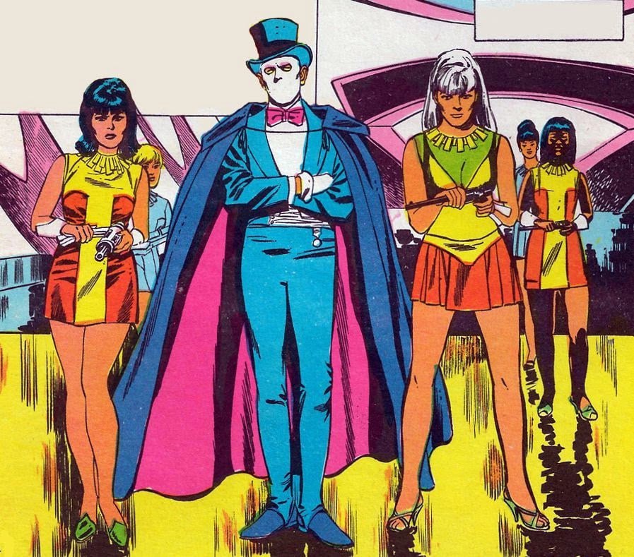 Portada ampliada de FANTOMAS - La Amenaza Elegante El anti-héroe que se hizo famoso en Editorial Novaro. Fantomas el enigmático ladrón que l