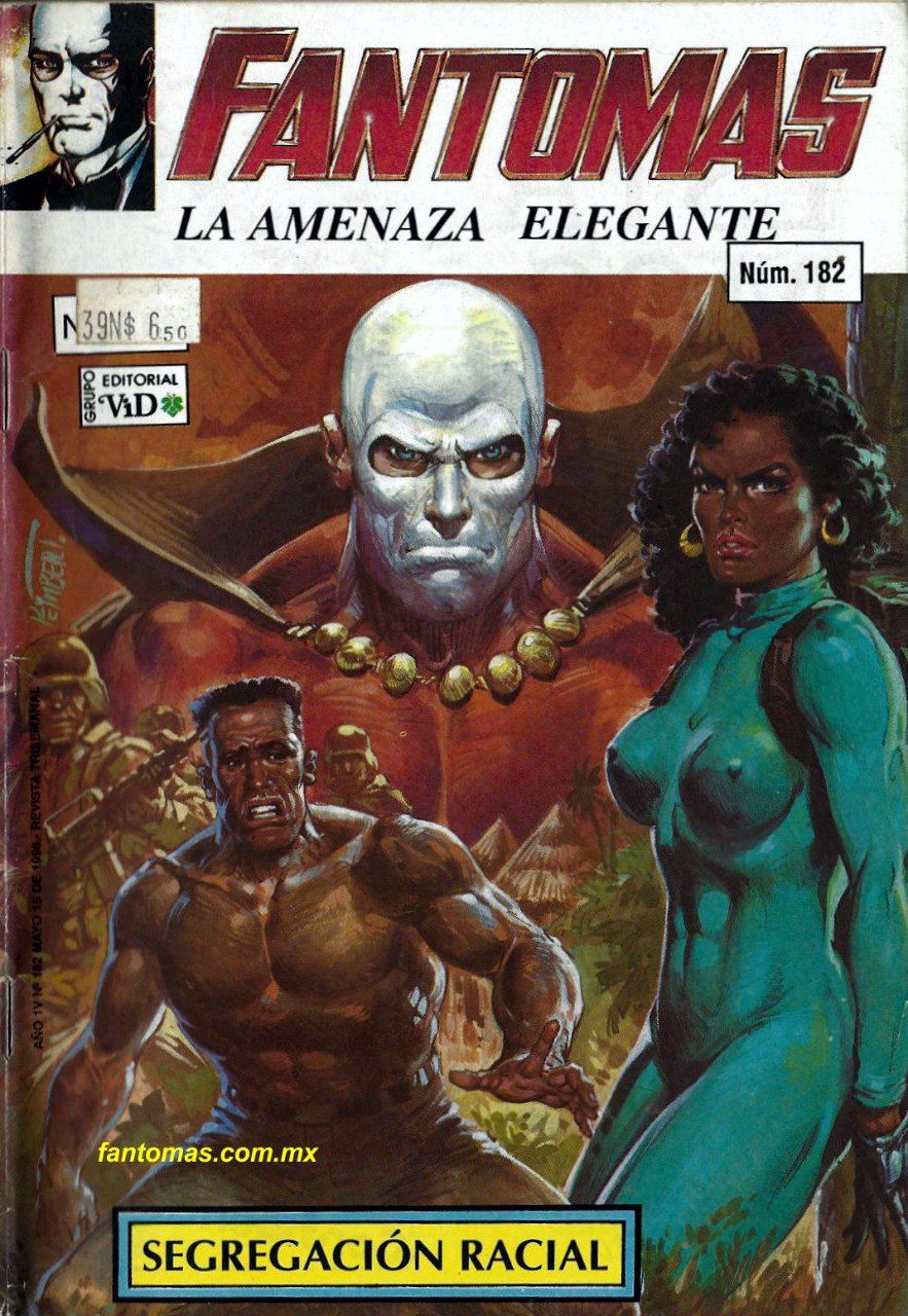 Portada ampliada de FANTOMAS LA AMENAZA ELEGANTE