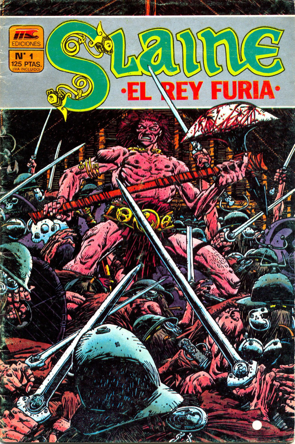 Portada ampliada de Slaine El Rey Furia