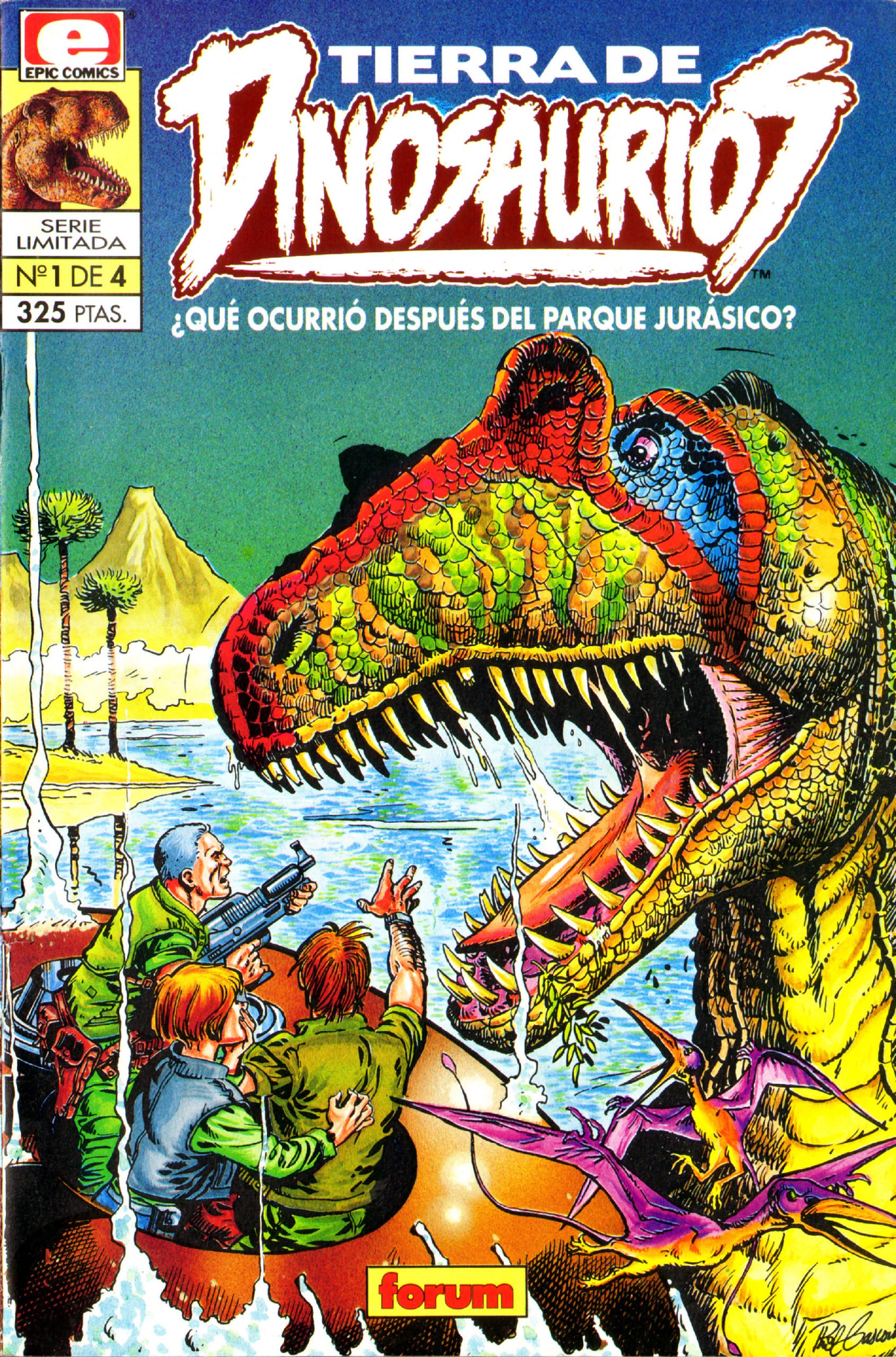 Portada ampliada de Tierra de Dinosaurios