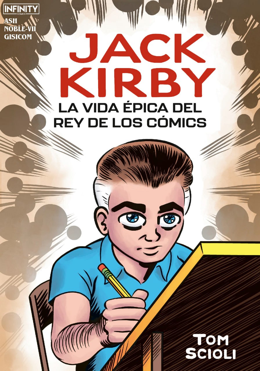 Portada ampliada de JACK KIRBY LA VIDA ÉPICA DEL REY DE LOS CÓMICS
