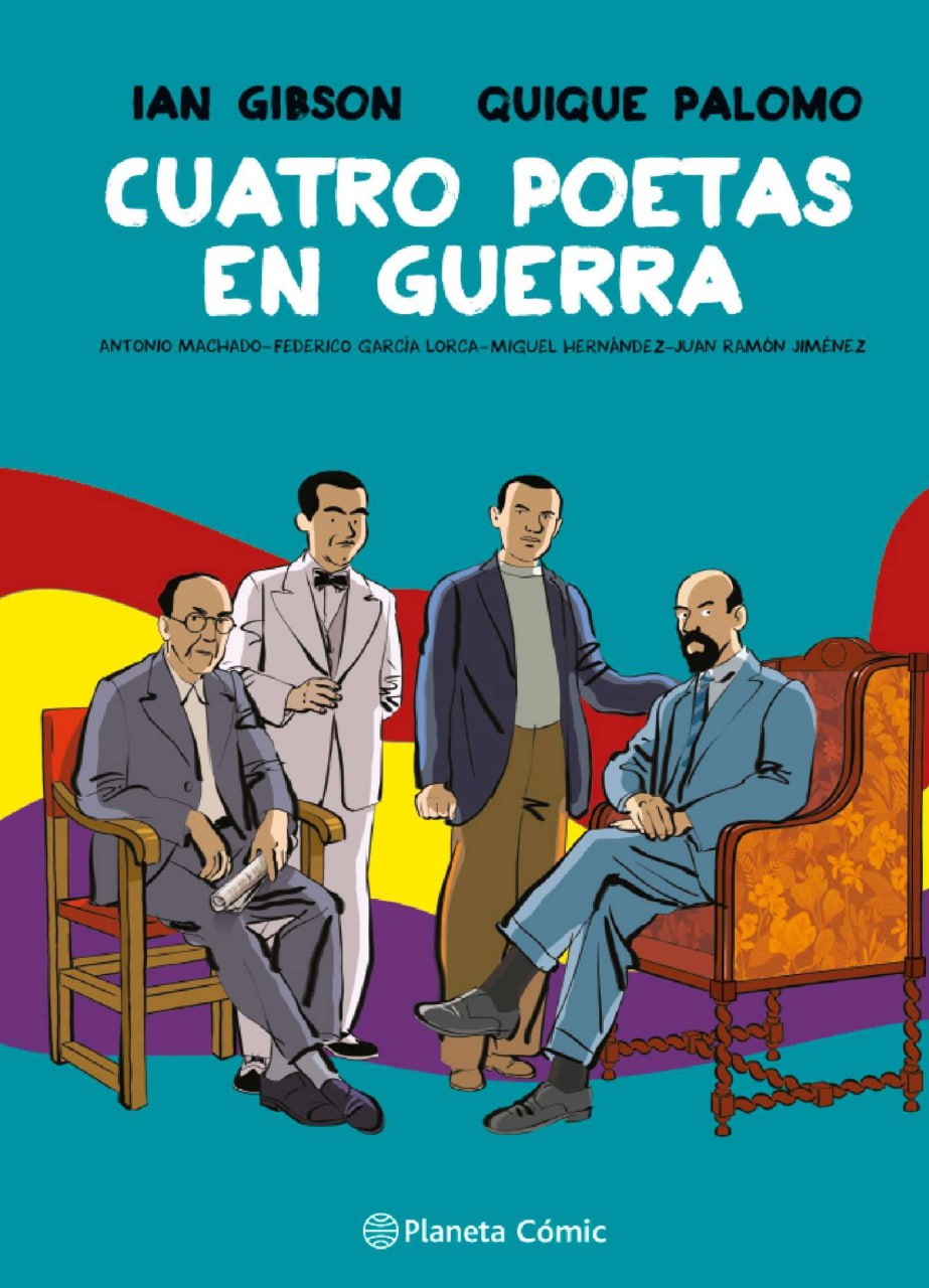 Portada ampliada de CUATRO POETAS EN GUERRA
