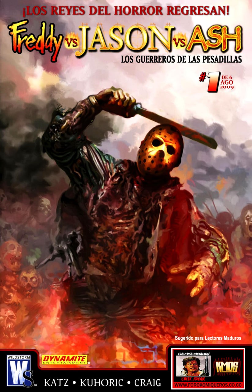 Portada ampliada de Freddy vs Jason vs Ash