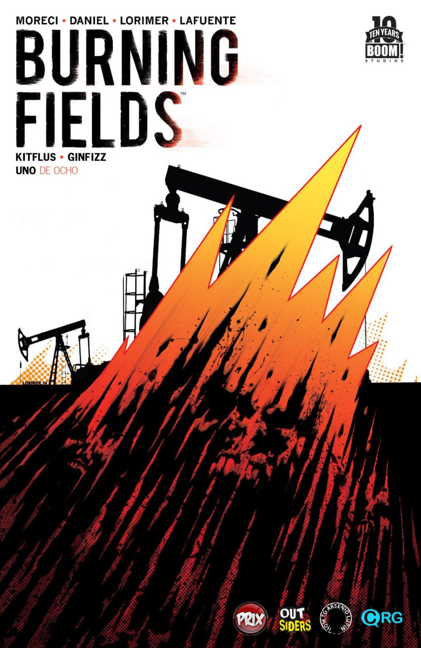 Portada ampliada de Burning Fields