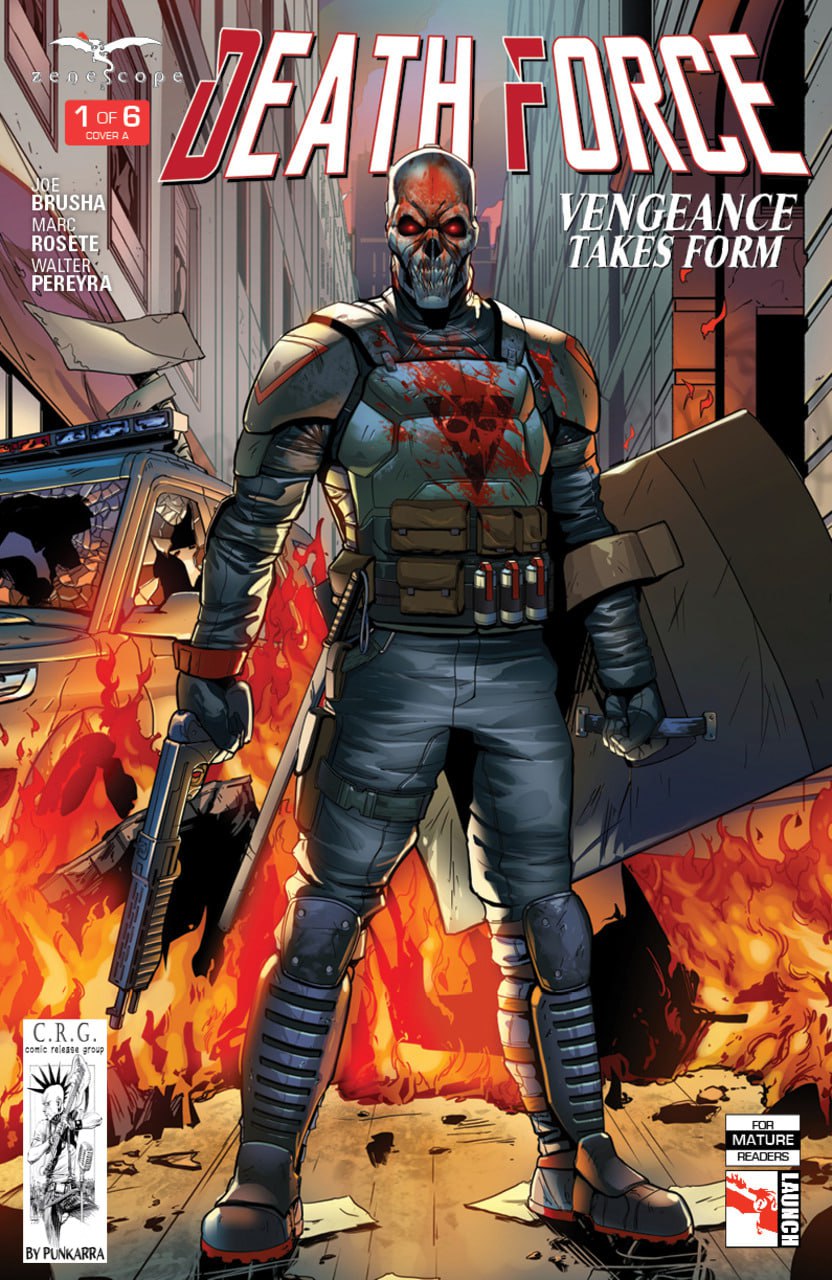Portada ampliada de DEATH FORCE VENGEANCE TAKES FORM