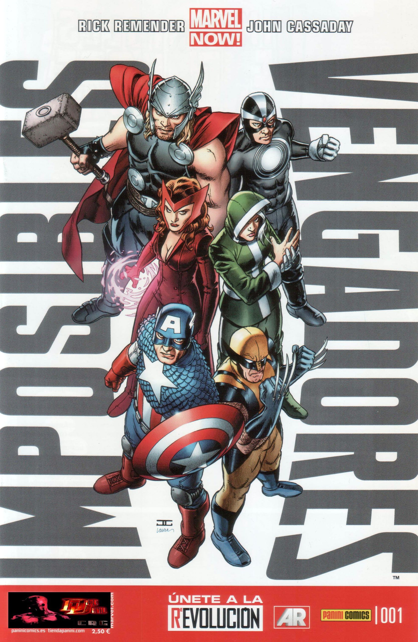 Portada ampliada de Imposibles Vengadores (Vol1-Vol2-GSLM AVX-Vol3 USA)(Ed.Panini)(2013-18)