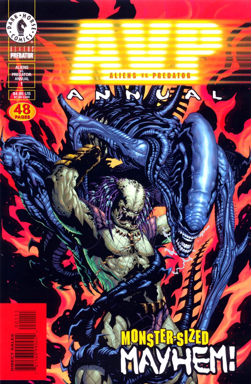 Portada ampliada de Aliens vs Predator Annual 2000