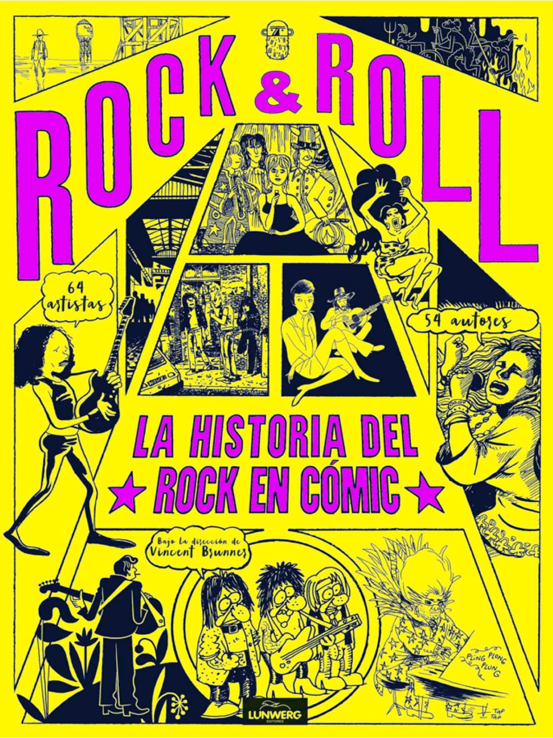 Portada ampliada de ROCK & ROLL LA HISTORIA DEL ROCK EN COMIC