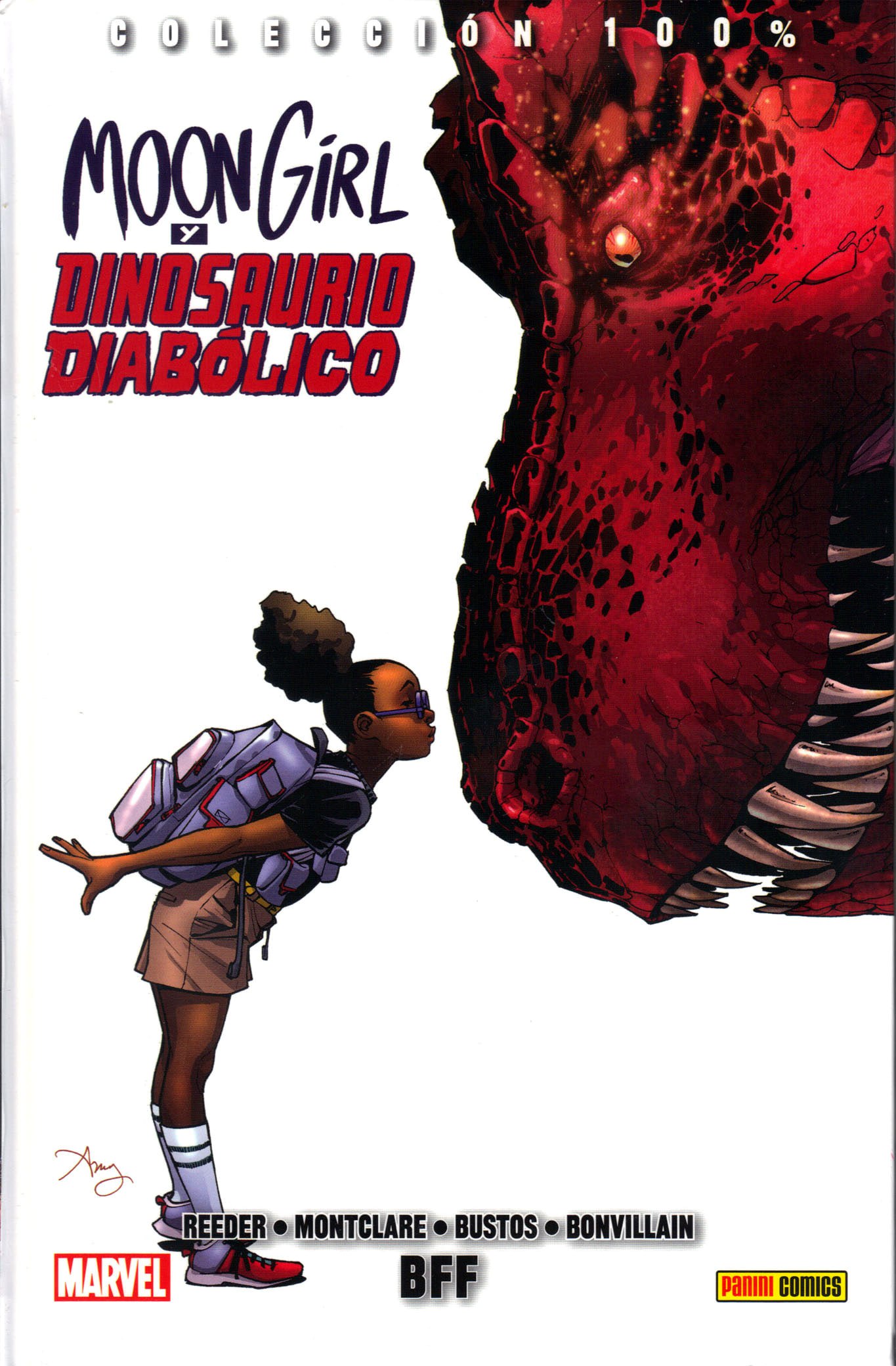 Portada ampliada de Moon Girl y Dinosaurio Diabólico