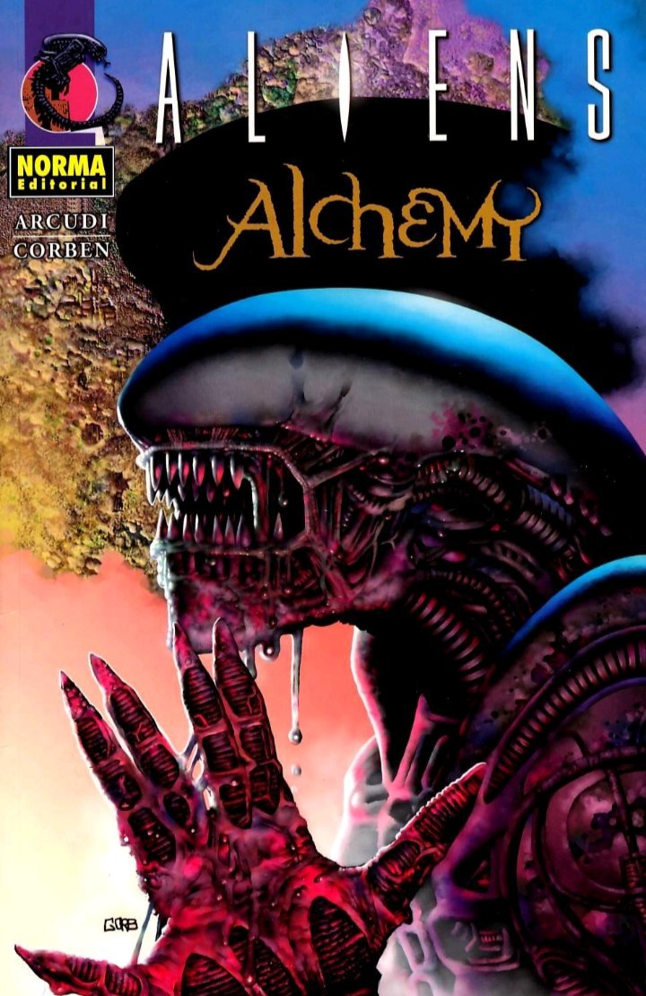 Portada ampliada de ALIENS Alchemy