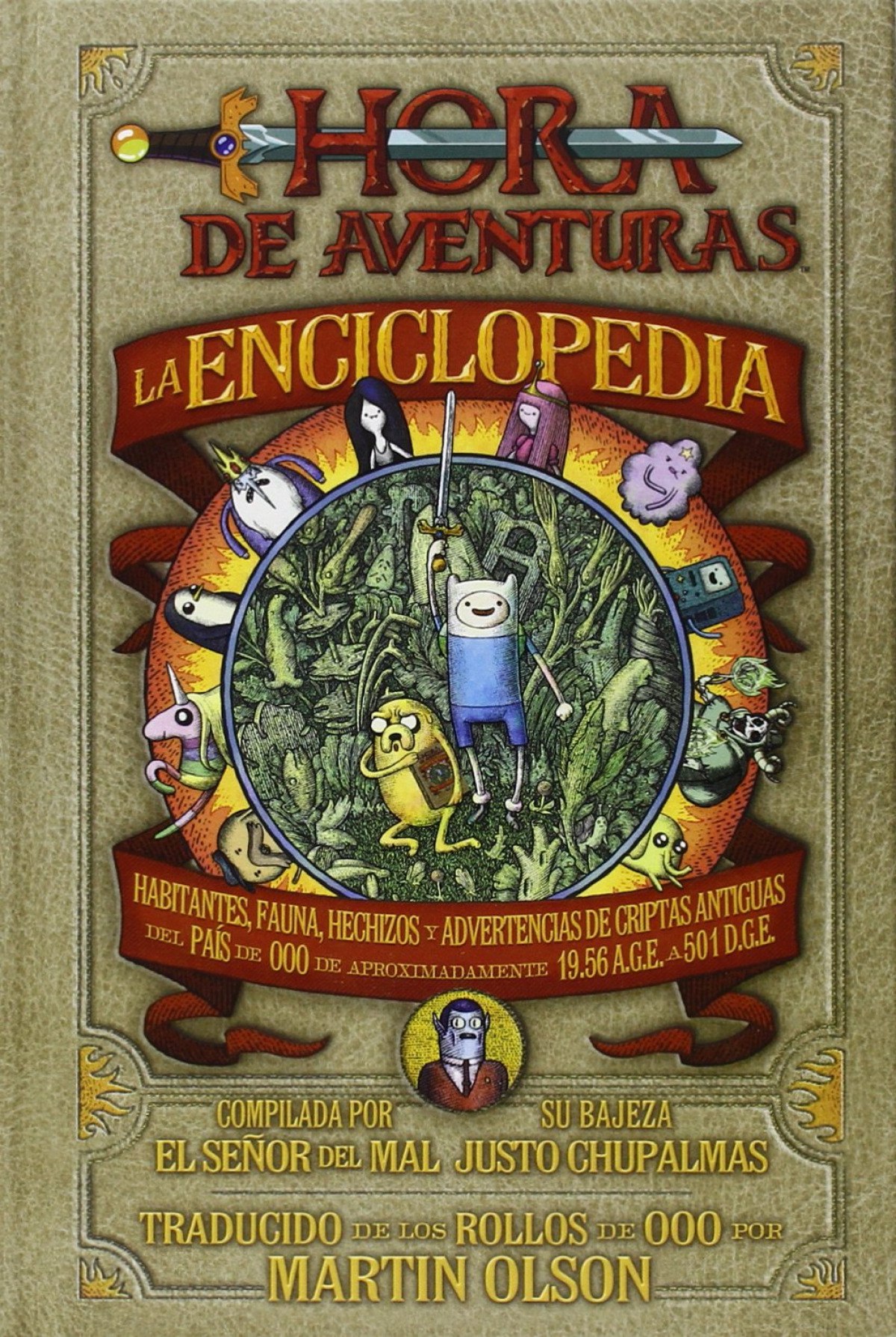 Portada ampliada de HORA DE AVENTURAS LA ENCICLOPEDIA