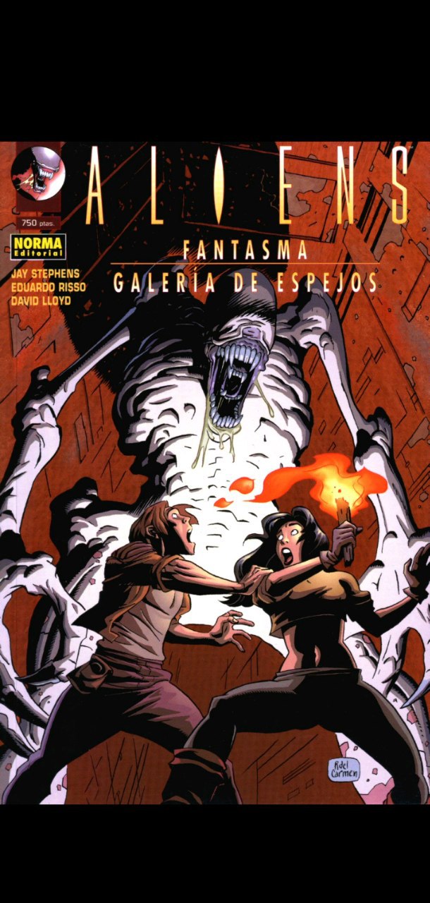 Portada ampliada de ALIENS FANTASMA GALERIA DE ESPEJOS