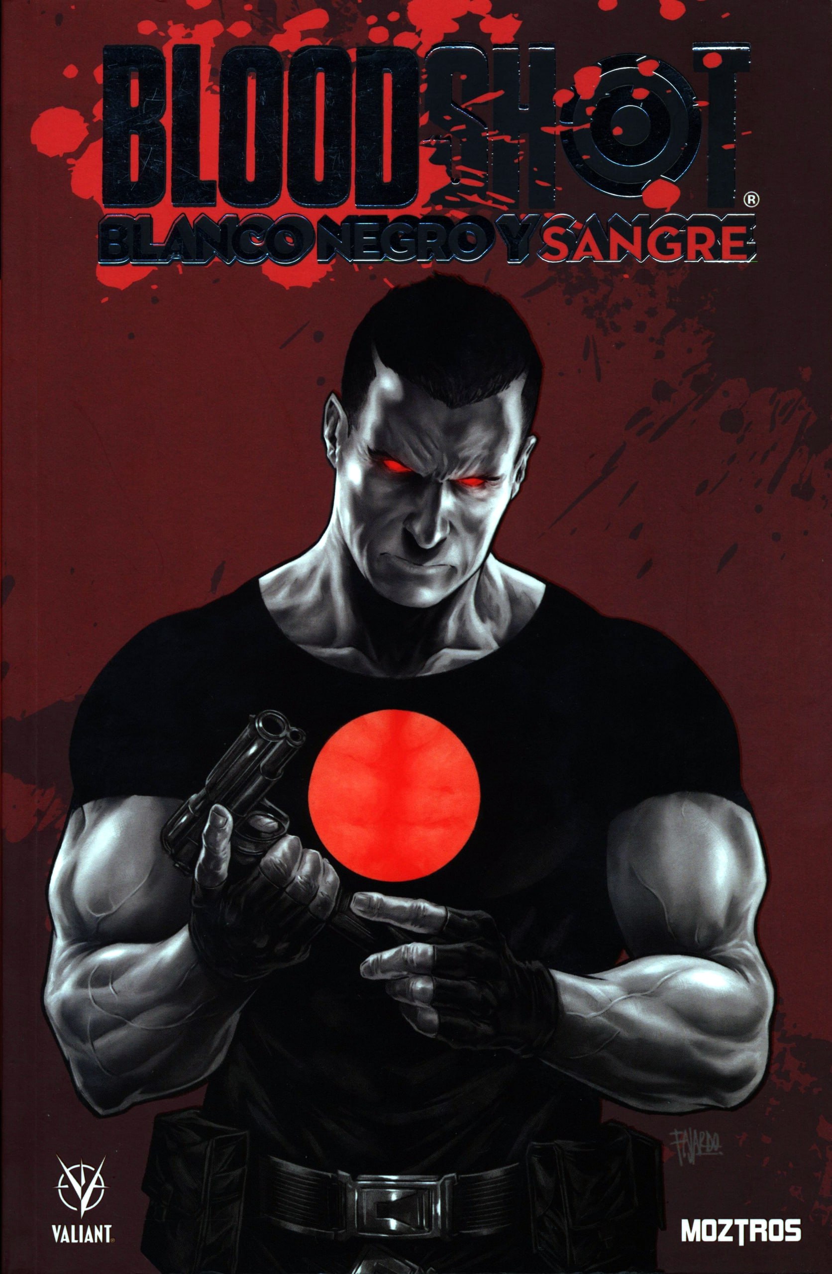 Portada ampliada de BLOODSHOT BLANCO NEGRO Y SANGRE