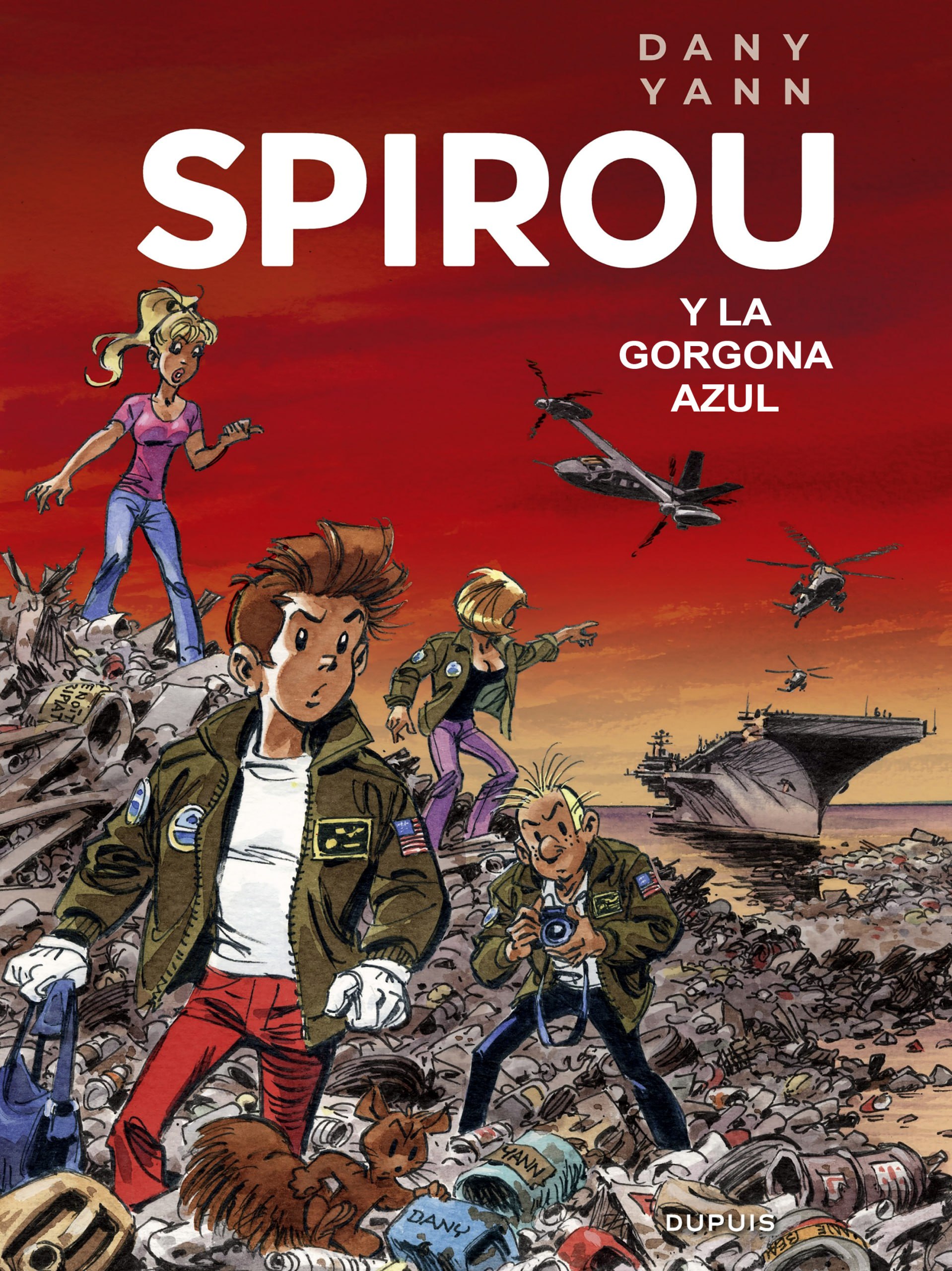 Portada ampliada de SPIROU Y LA GORGONA AZUL