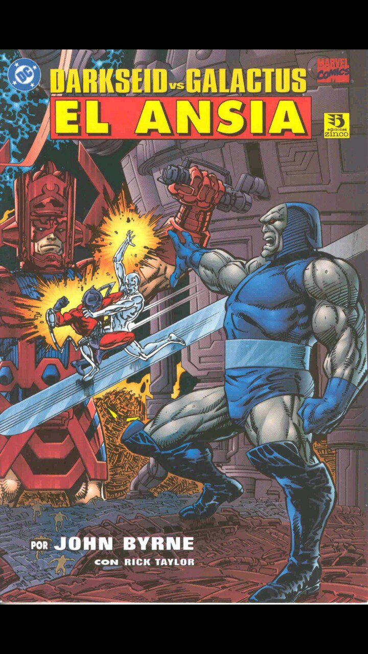 Portada ampliada de DARKSEID VS GALACTUS EL ANSIA