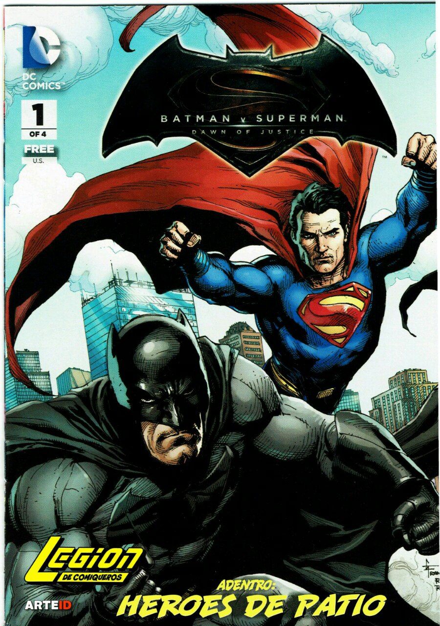 Portada ampliada de BATMAN + SUPERMAN