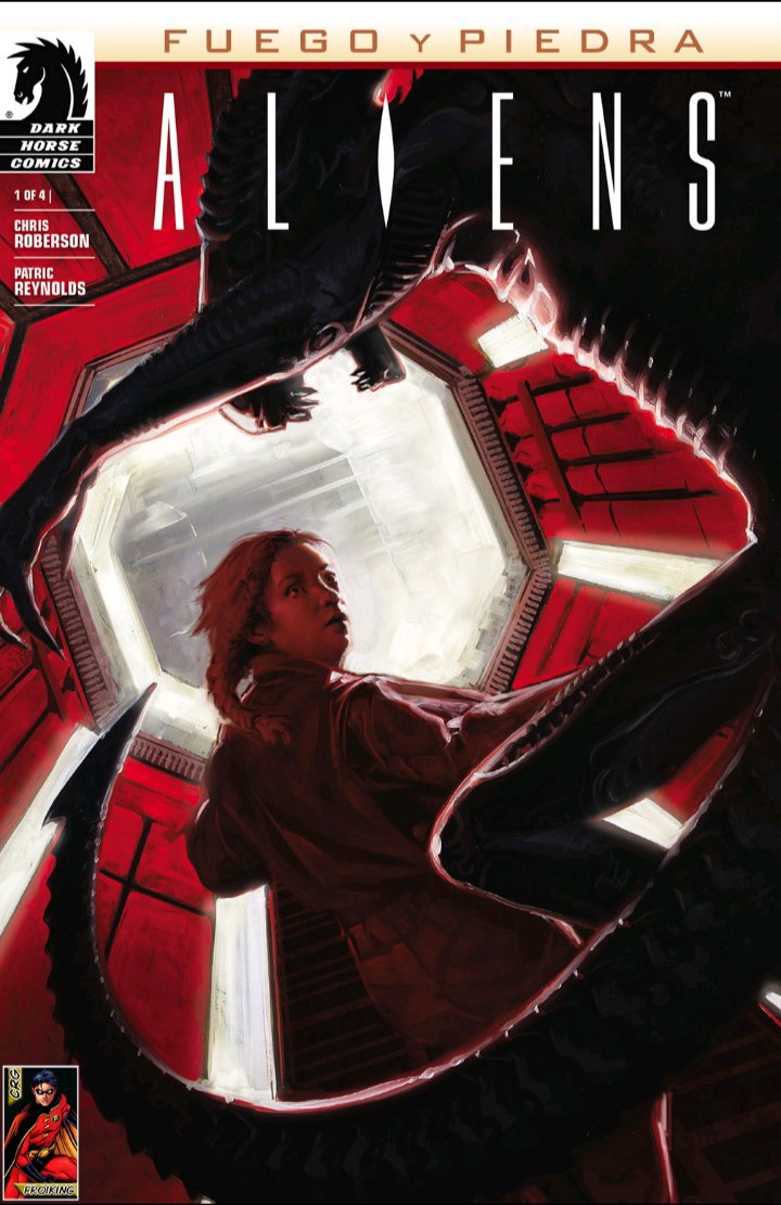 Portada ampliada de ALIENS FUEGO Y PIEDRA