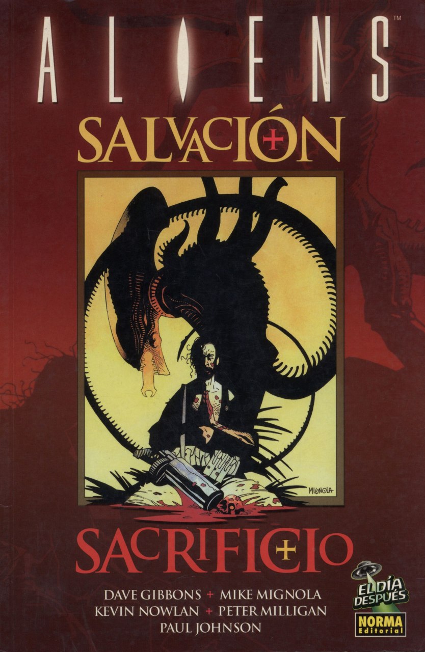 Portada ampliada de ALIENS SALVACIÓN SACRIFICIO