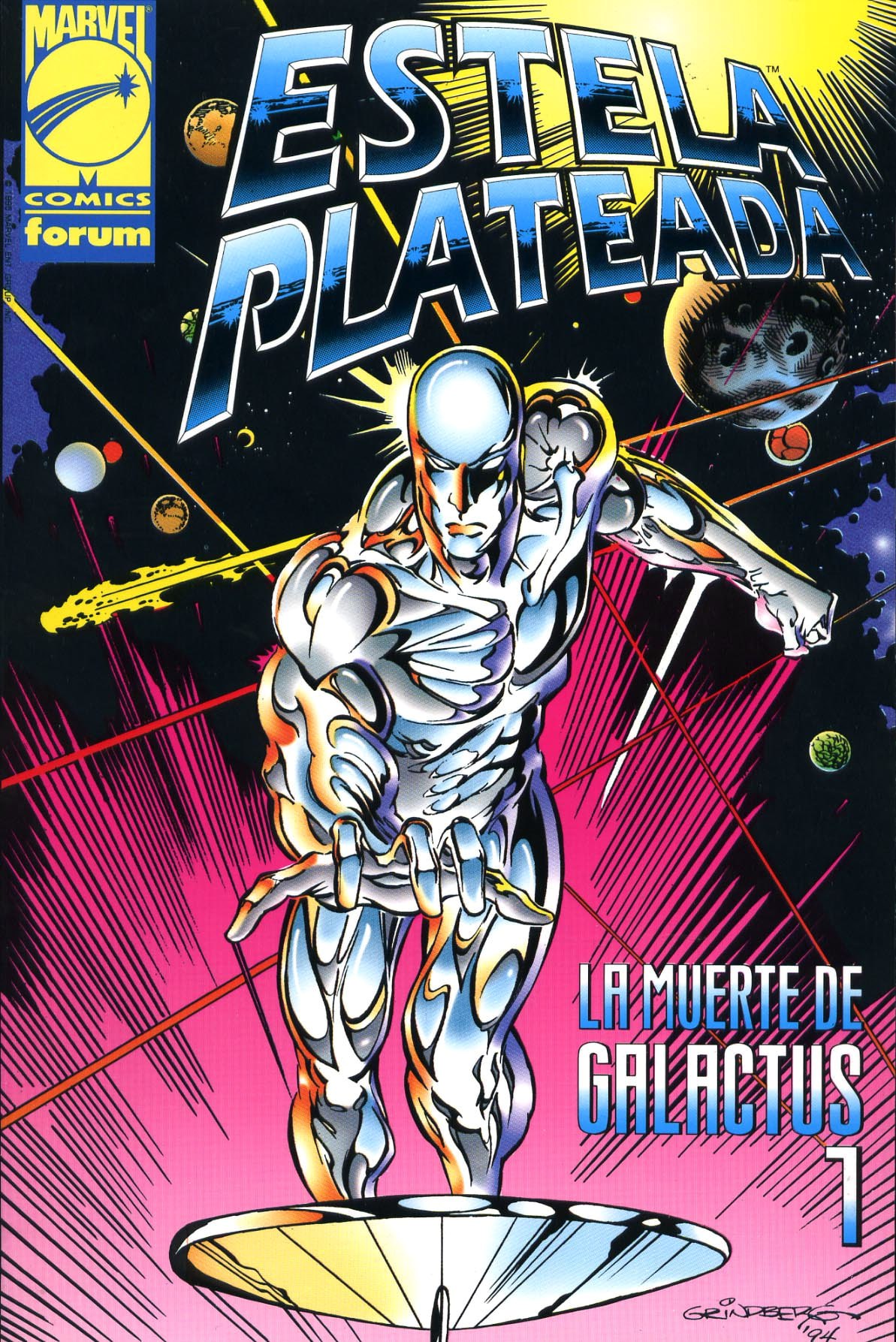 Portada ampliada de Estela Plateada La Muerte de Galactus