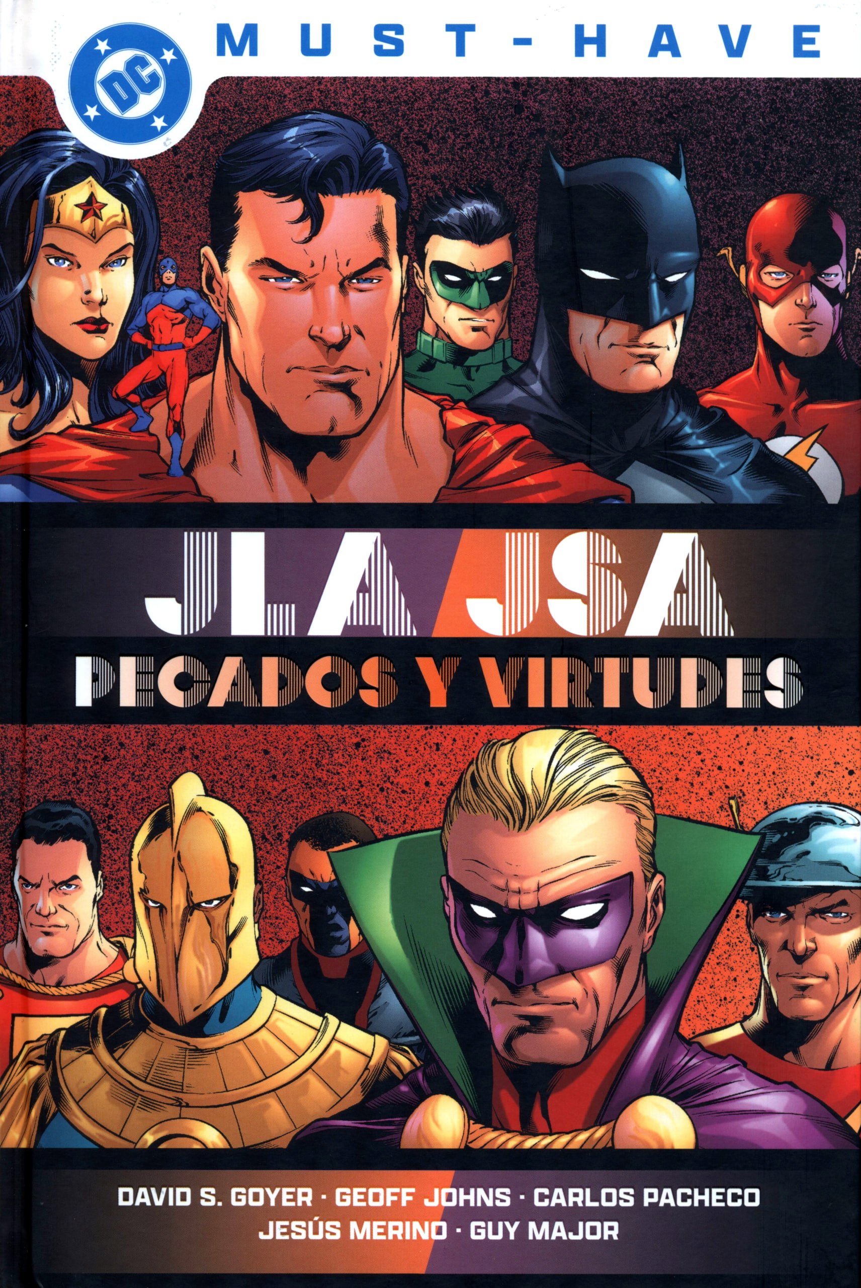 Portada ampliada de JLA JSA PECADOS Y VIRTUDES