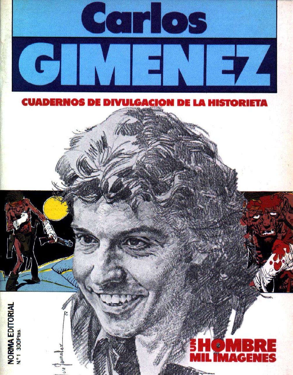 Portada ampliada de Carlos GIMENEZ CUADERNOS DE DIVULGACION DE LA HISTORIETA