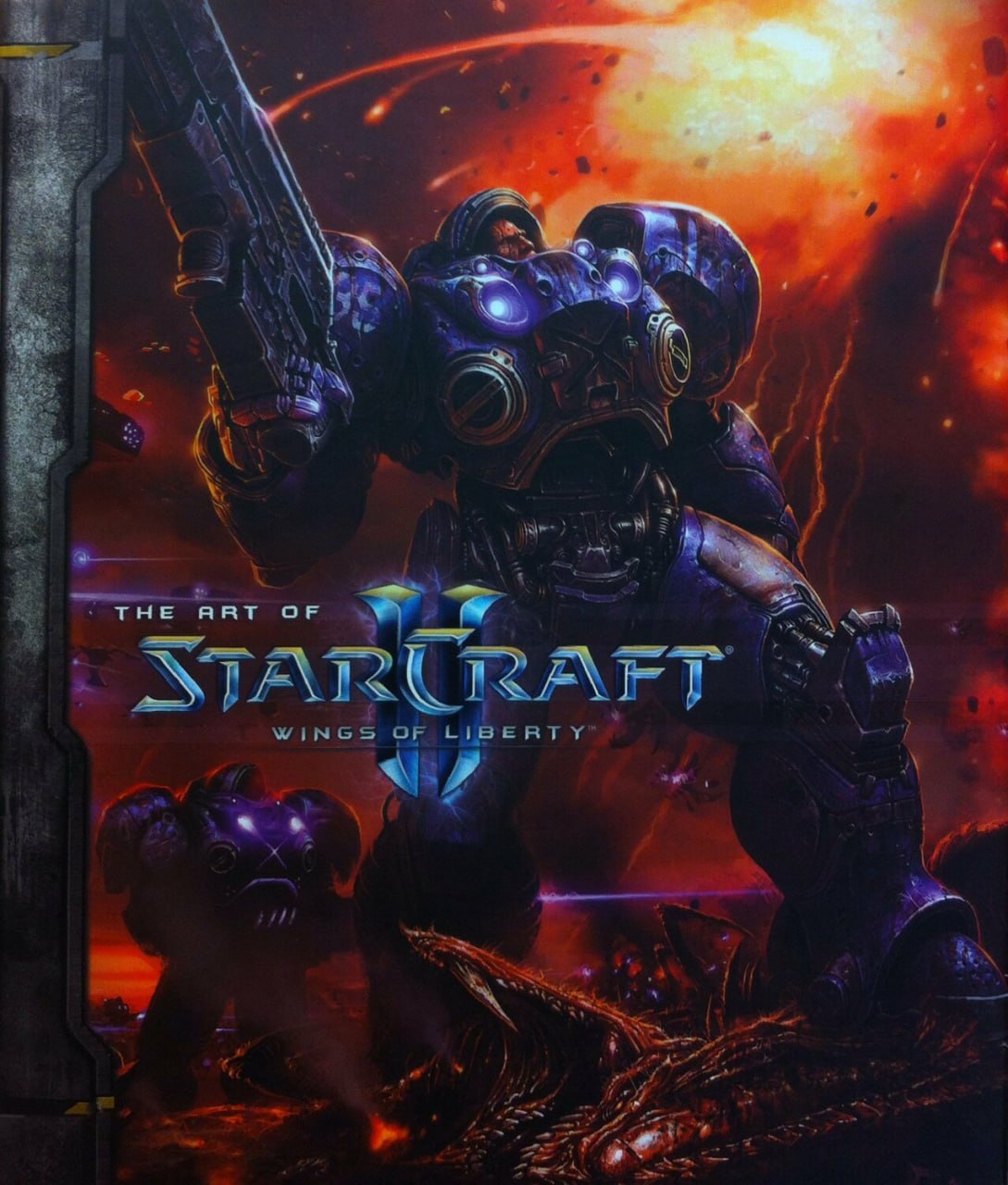Portada ampliada de The Art of Starcraft: Wings of Liberty