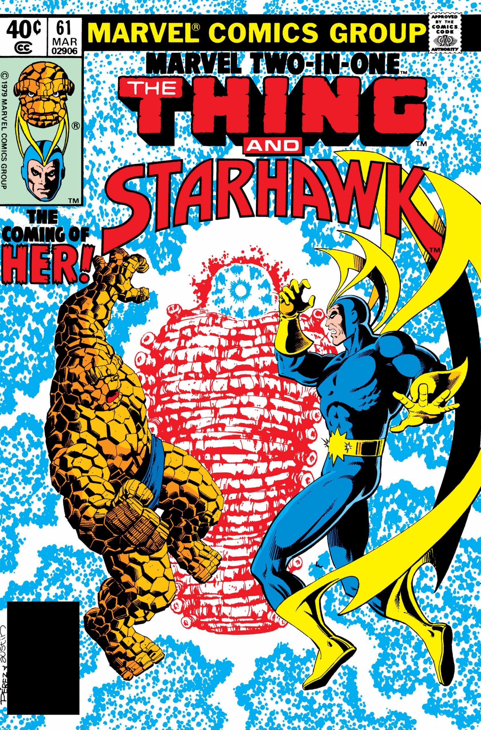 Portada ampliada de MARVEL TWO-IN-ONE THE THING AND STARHAWK